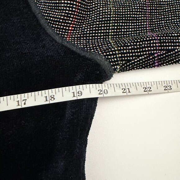 Loominus Handwovens Cardigan Women's XS Black Print Chenille Sweater Blazer - Picture 7 of 12